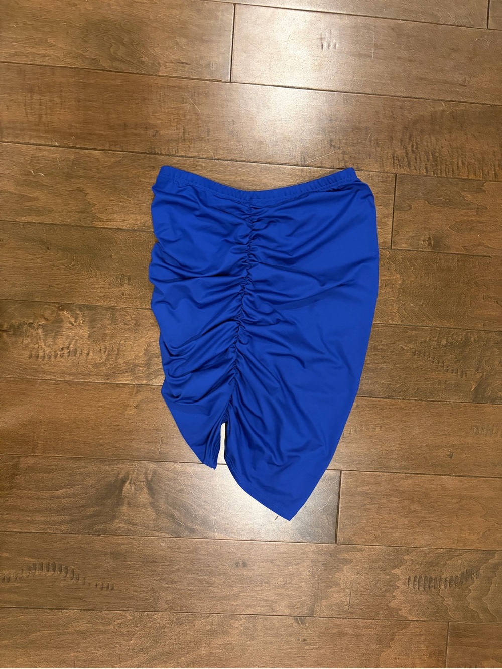 SHEIN Royal Blue Asymmetrical Ruched Skirt